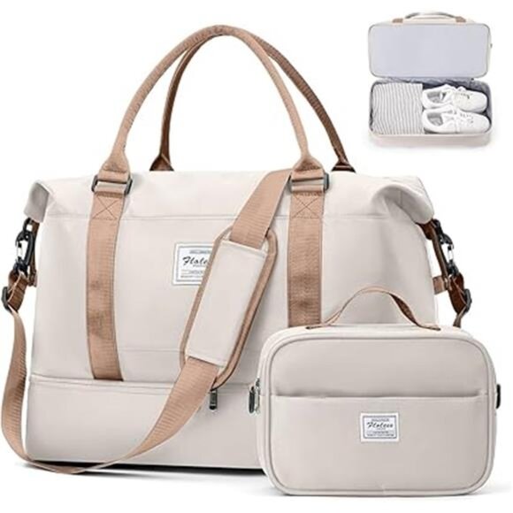 Weekender Bags for Women, Travel Duffel Bags with Shoe Compartment,Personal Bag - Picture 7 of 7